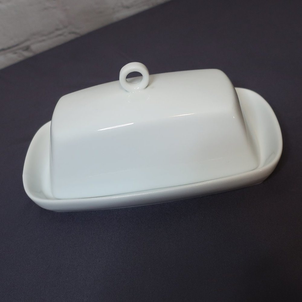 White Ceramic Butter dish
